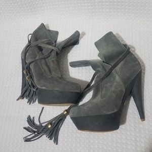 Colin Stuart Tassel Heeled Bootie